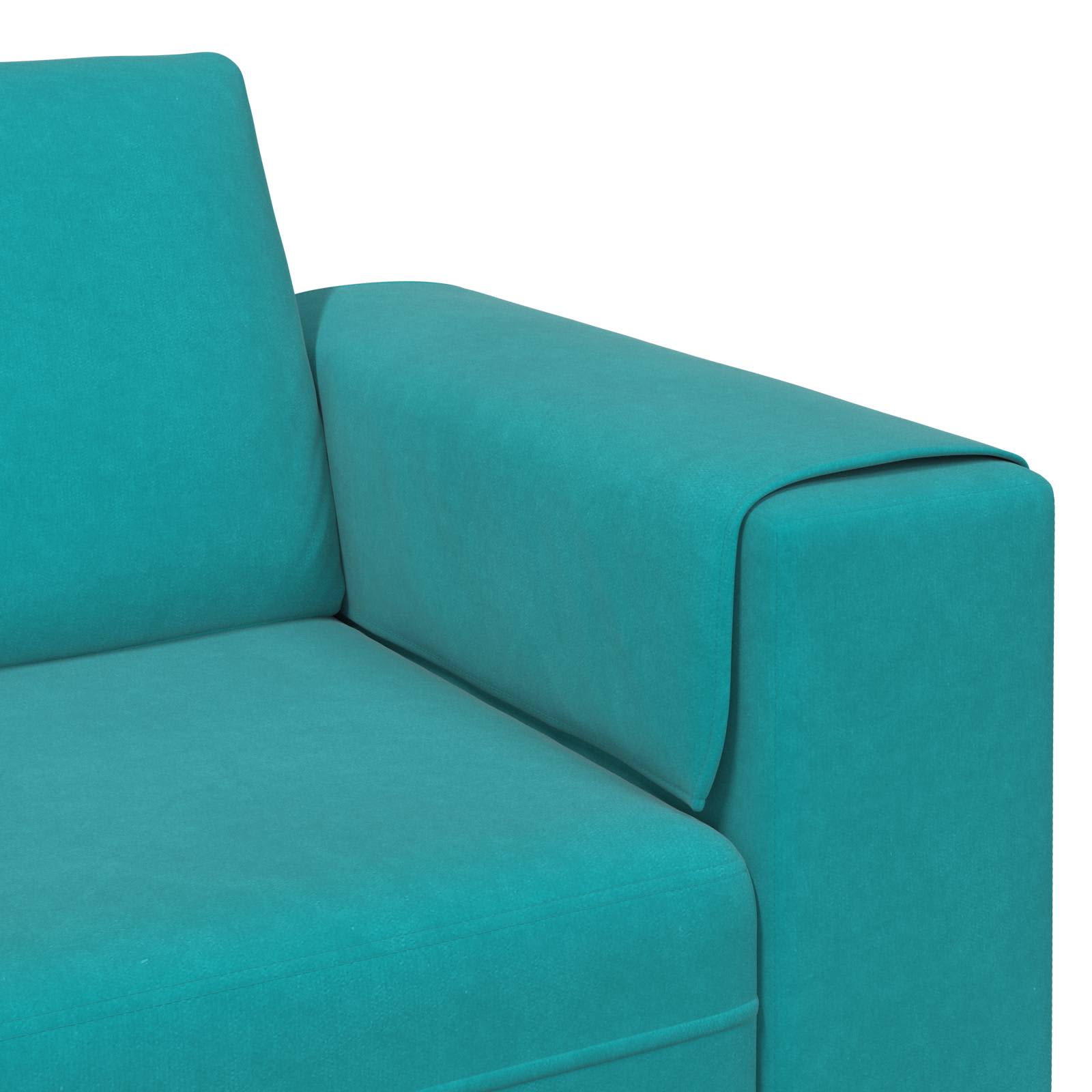 Wohnzimmer Couch 3 pcs Türkis 250 x 188 x 76 cm