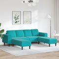 Wohnzimmer Couch 3 pcs Türkis 250 x 188 x 76 cm