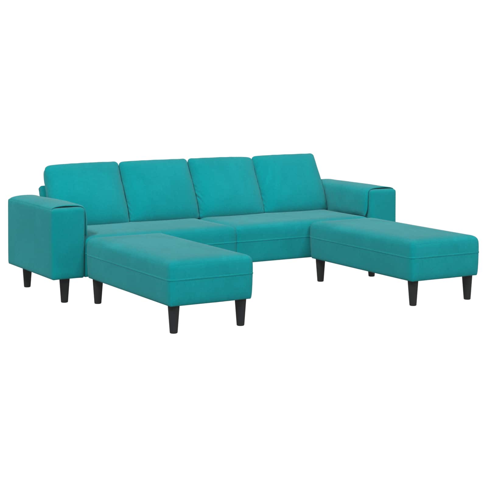 Wohnzimmer Couch 3 pcs Türkis 250 x 188 x 76 cm