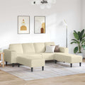 Sofa Creme 250 x 188 x 76 cm Cordstoff