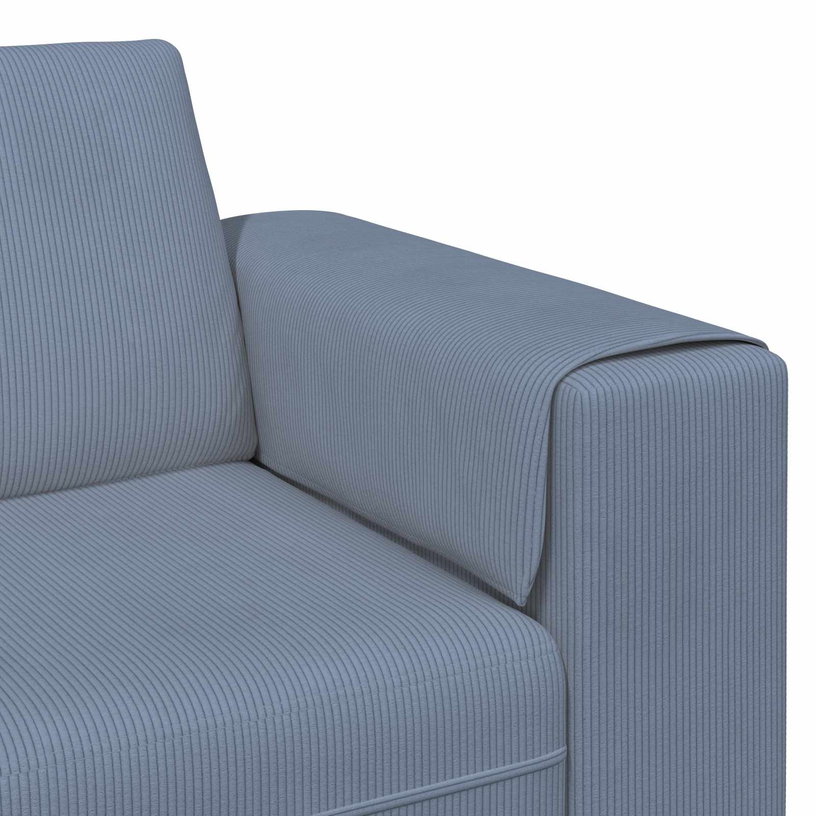 Sofa Blau 250 x 188 x 76 cm Cordstoff