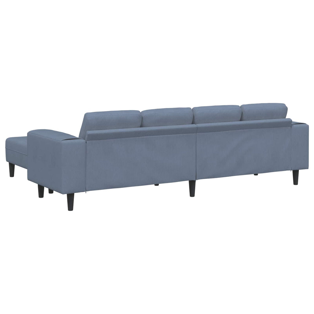 Sofa Blau 250 x 188 x 76 cm Cordstoff