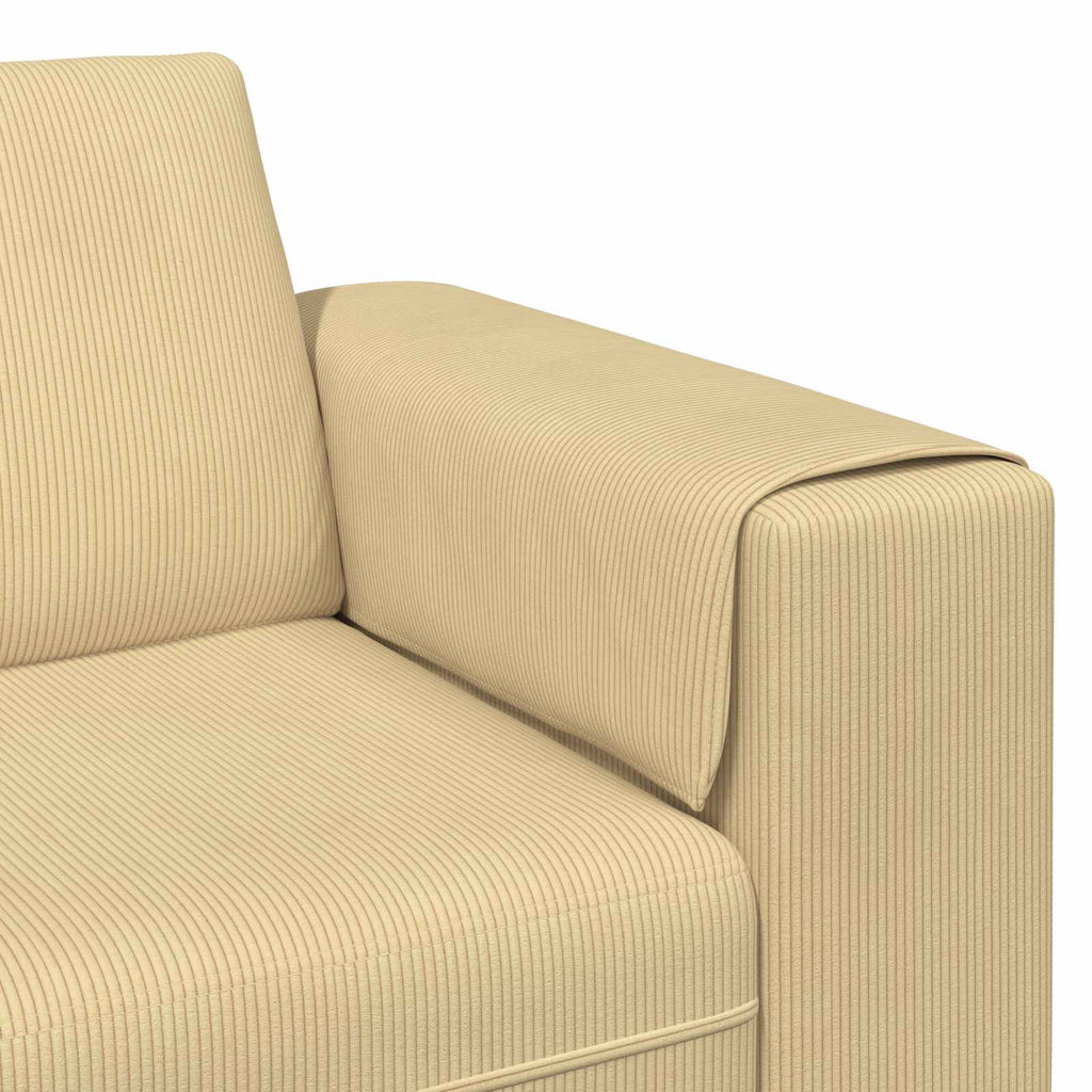 Sofa Grau-Grün 250 x 188 x 76 cm Cordstoff