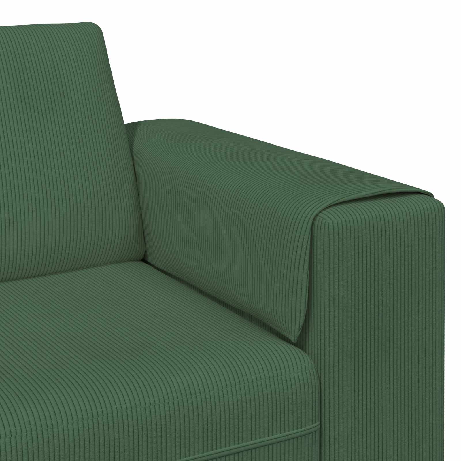 Sofa Dunkelgrün 250 x 188 x 76 cm Cordstoff