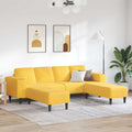 Sofa Helles Gelb 250 x 188 x 76 cm Cordstoff
