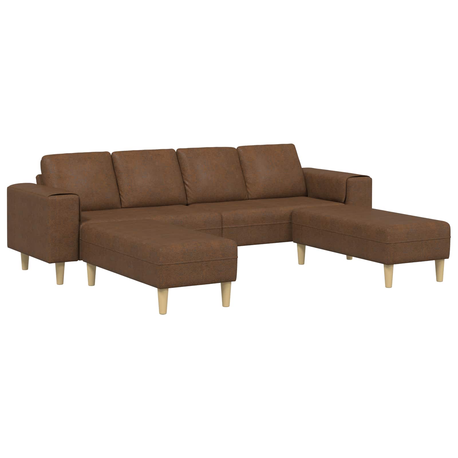 Wohnzimmer Couch 3 pcs Braun