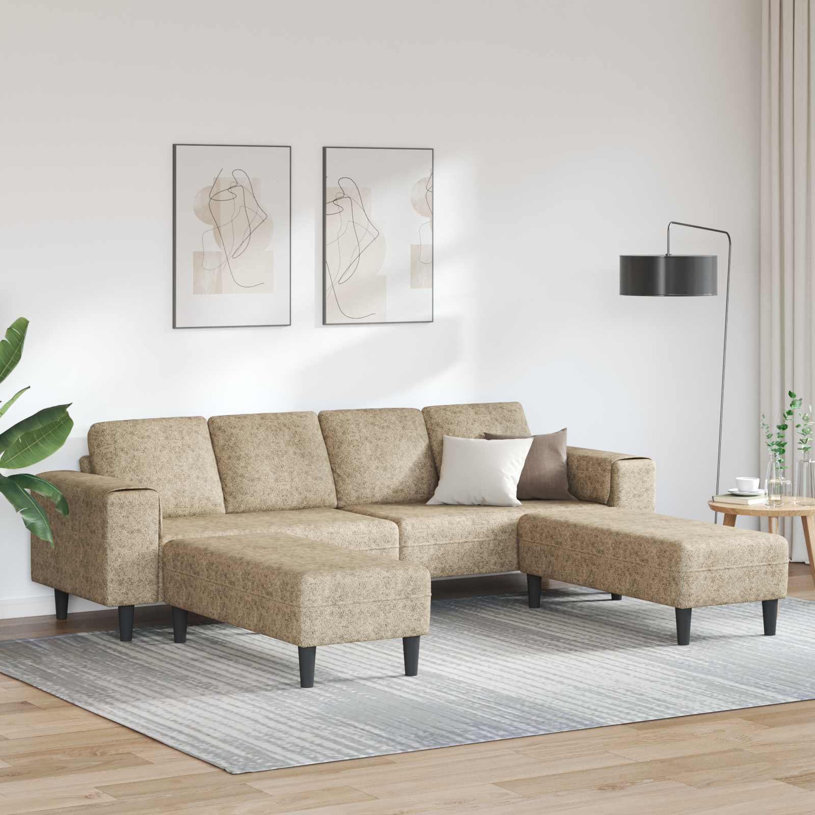 Wohnzimmer Couch 3 pcs Hellgrau