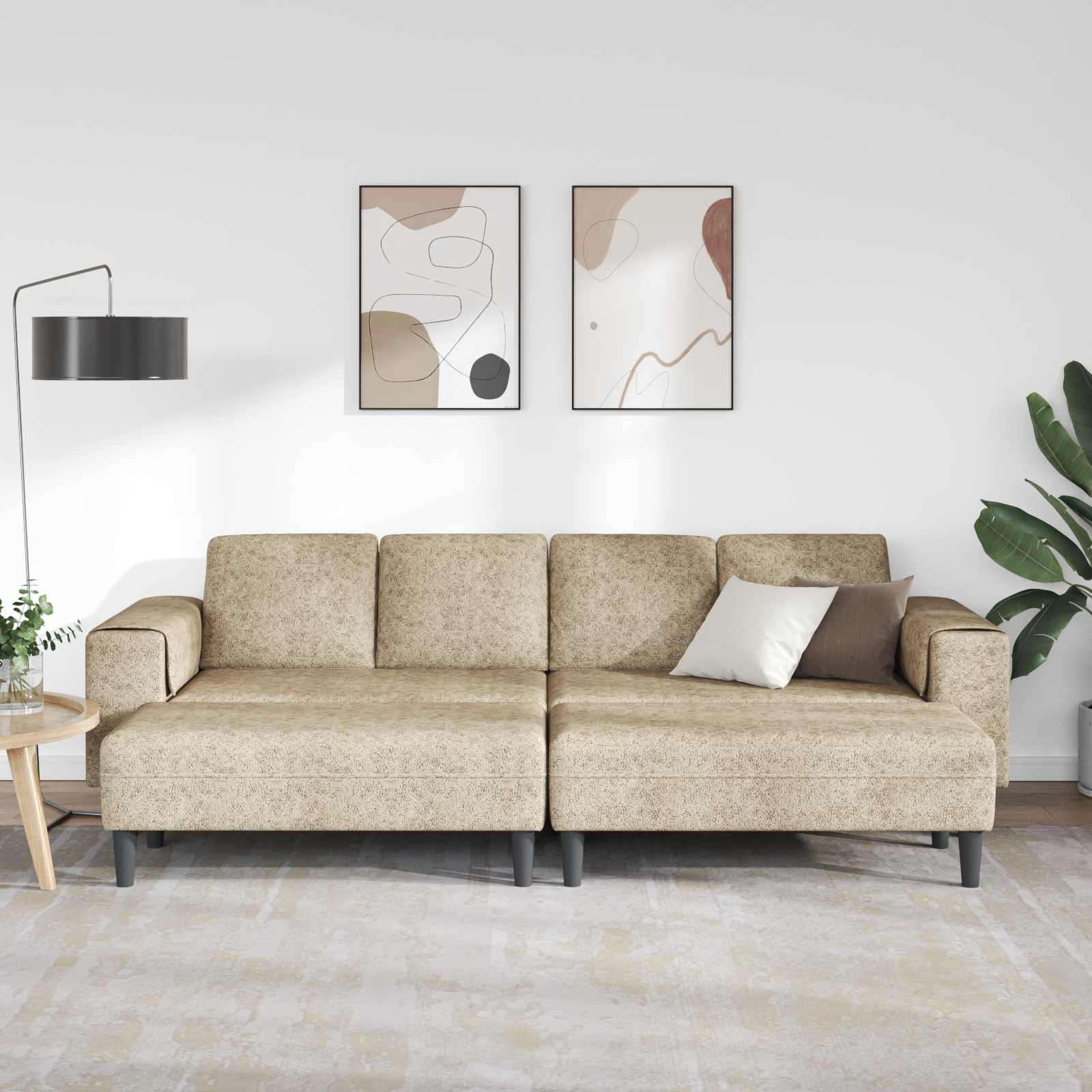 Wohnzimmer Couch 3 pcs Hellgrau