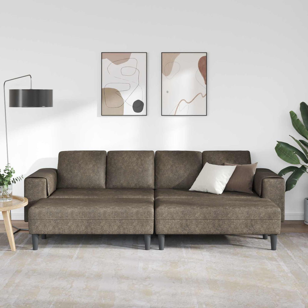 Wohnzimmer Couch 3 pcs Dunkelgrau