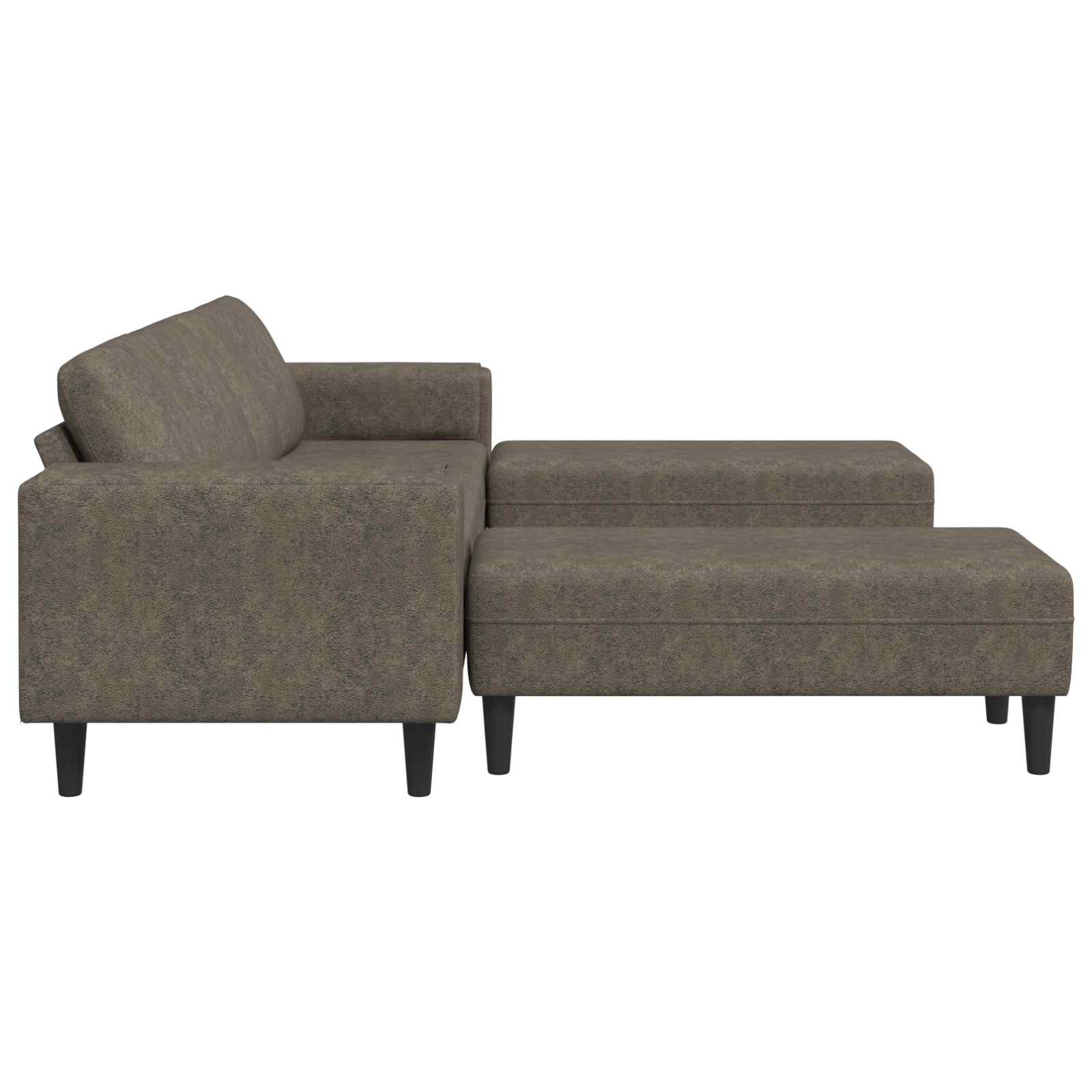 Wohnzimmer Couch 3 pcs Dunkelgrau