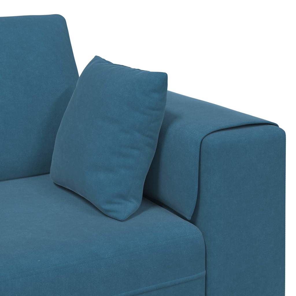 Sofa Blau 250 x 77 x 76 cm Samt
