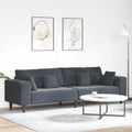 Sofa Dunkelgrau 250 x 77 x 76 cm Samt