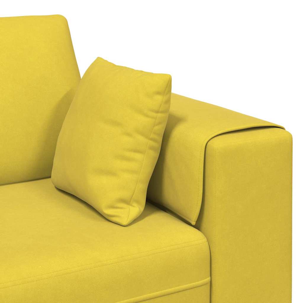 Sofa Gelb 250 x 77 x 76 cm Samt