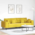 Sofa Gelb 250 x 77 x 76 cm Samt