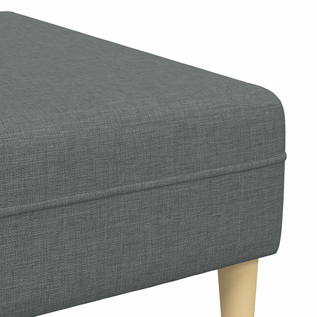 Sofa mit Kissen 3 pcs Dunkelgrau Stoff
