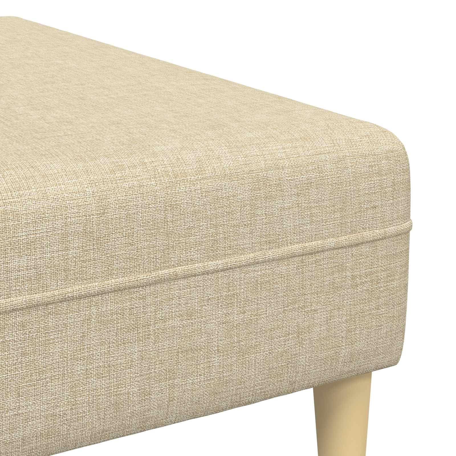 Sofa mit Kissen 3 pcs Creme Stoff