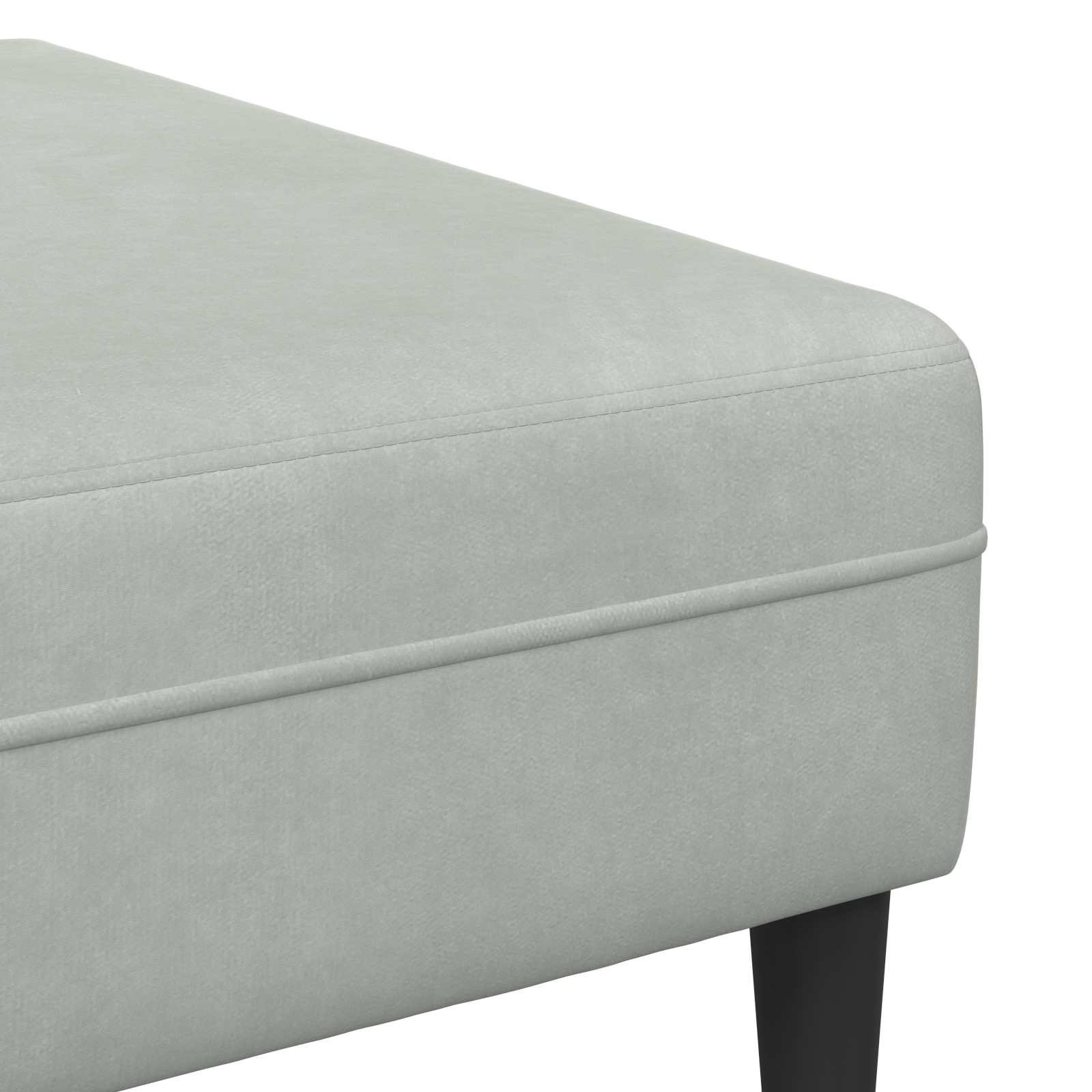 Sofa 3 pcs Hellgrau 250 x 188 x 76 cm Samt
