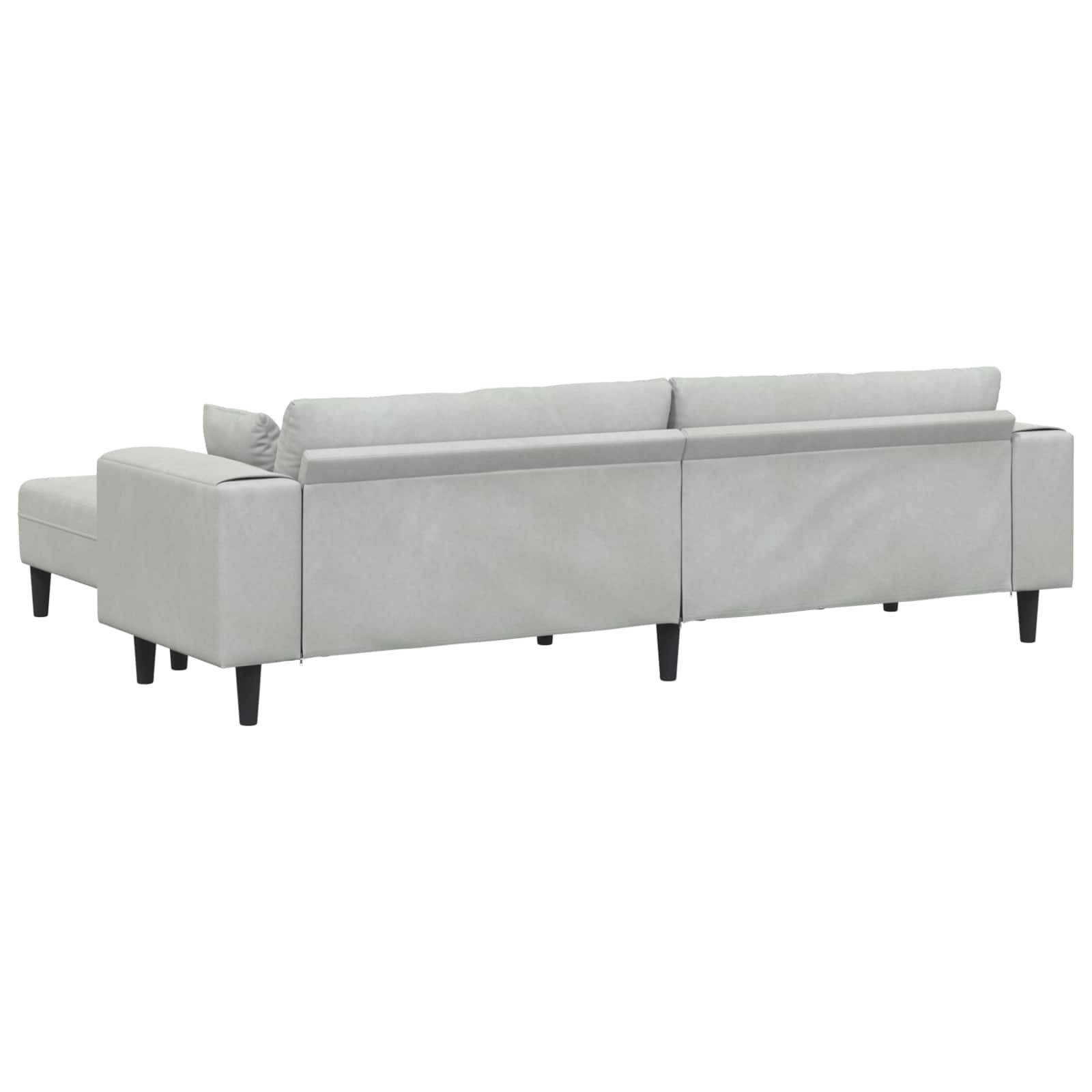 Sofa 3 pcs Hellgrau 250 x 188 x 76 cm Samt