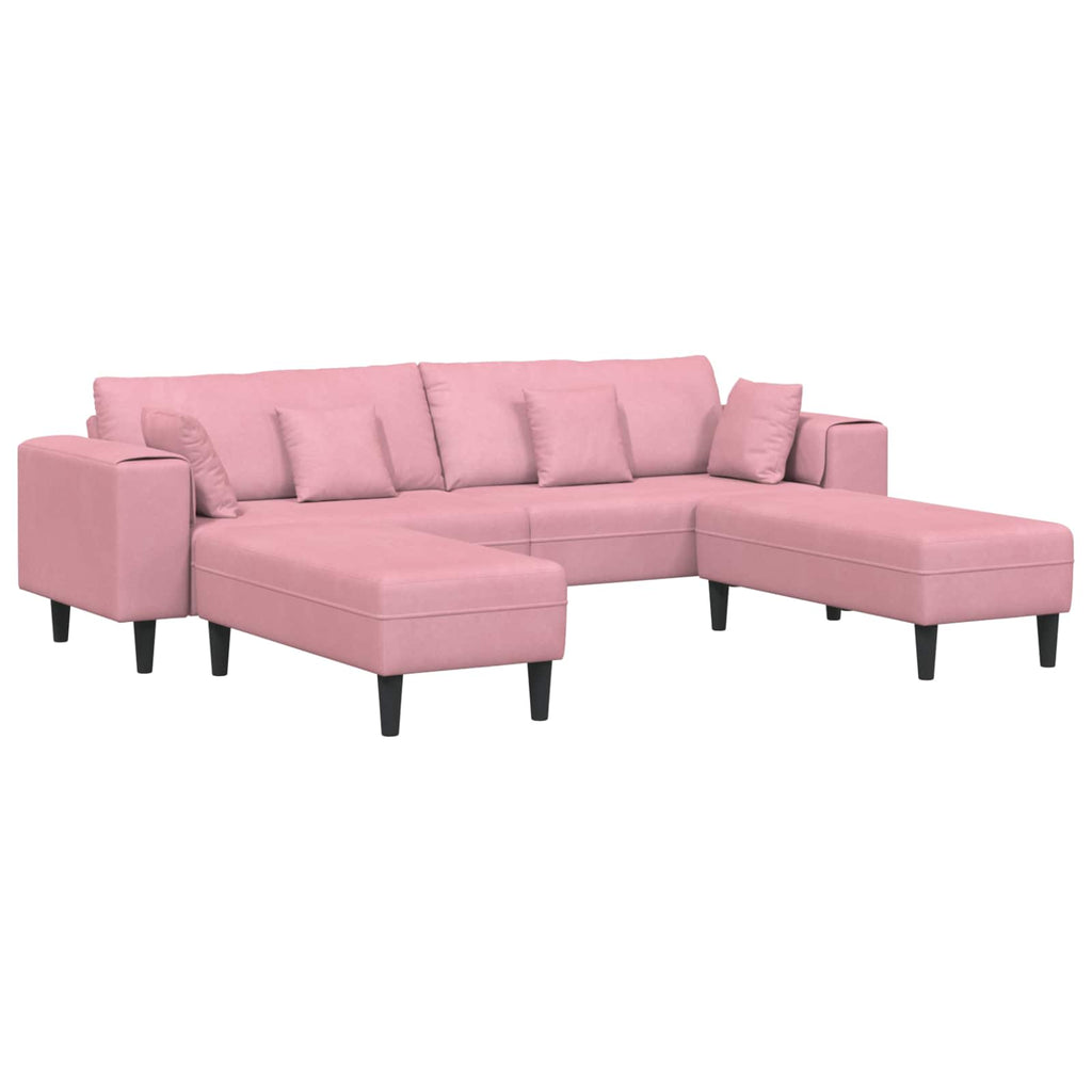 Sofa 3 pcs Rosa 250 x 188 x 76 cm Samt