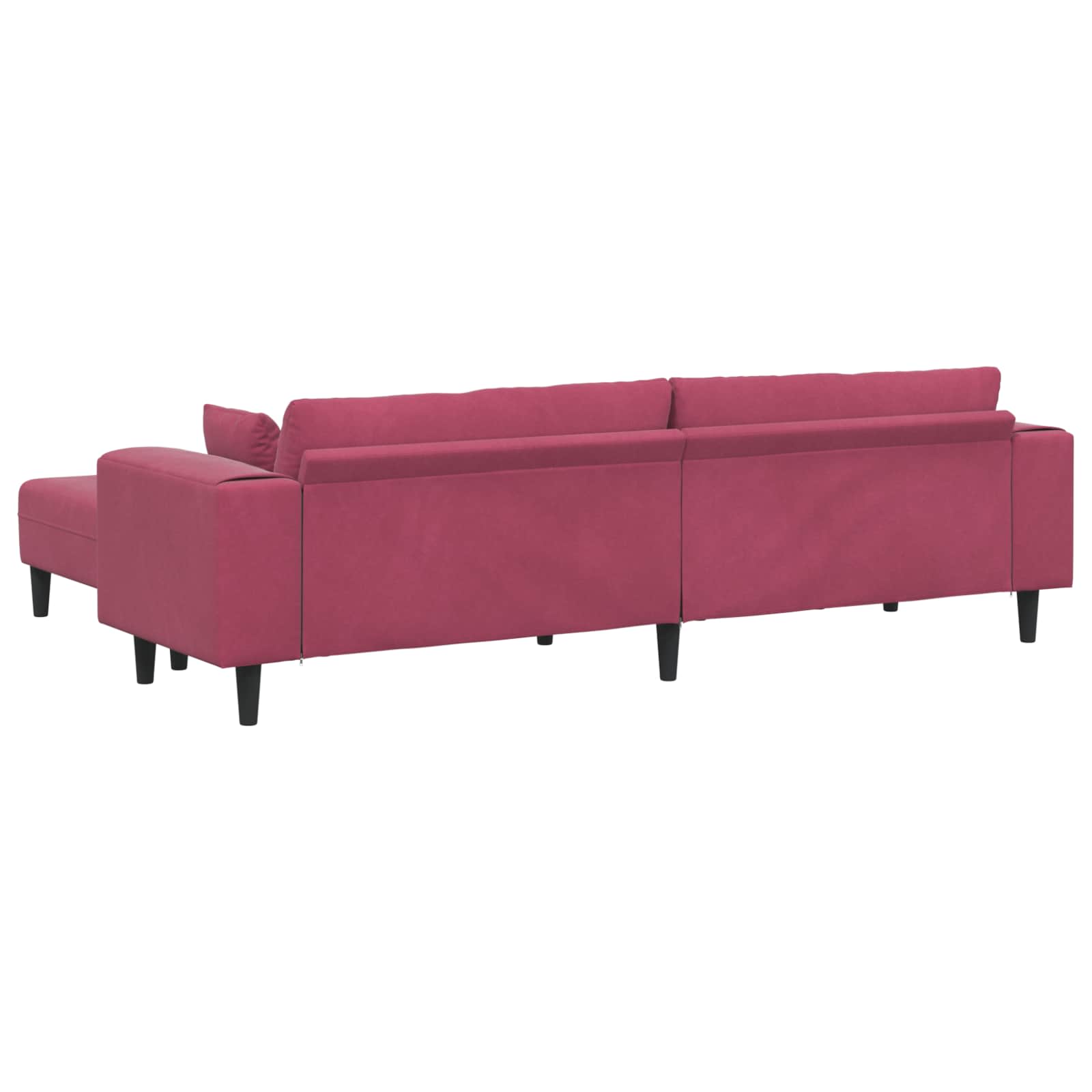 Sofa 3 pcs Weinrot 250 x 188 x 76 cm Samt