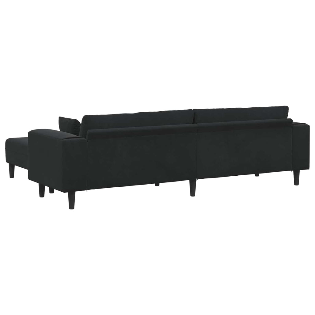 Sofa 3 pcs Schwarz 250 x 188 x 76 cm Samt
