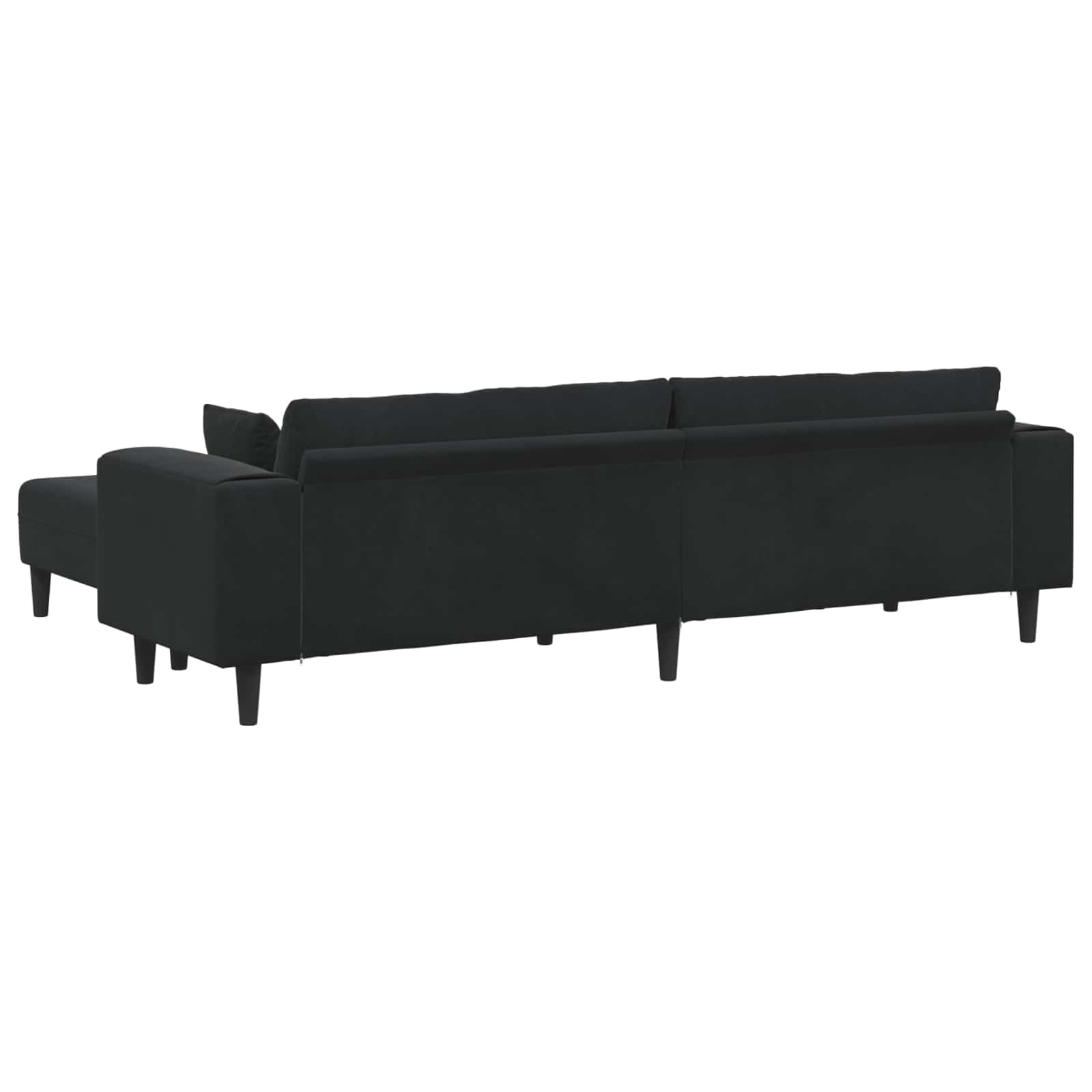 Sofa 3 pcs Schwarz 250 x 188 x 76 cm Samt