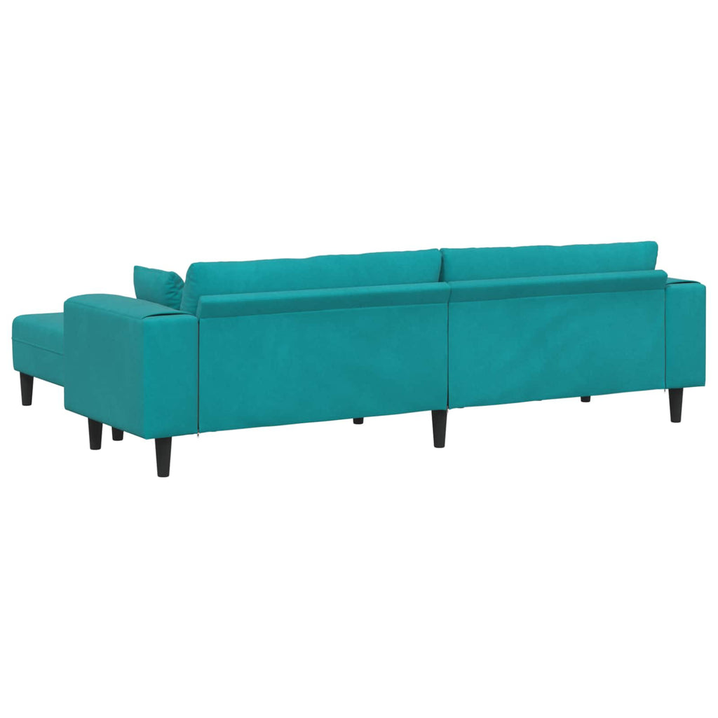 Sofa 3 pcs Türkis 250 x 188 x 76 cm Samt