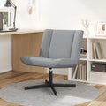 Drehstuhl Hellgrau 63 x 75 x 76 cm Stoff