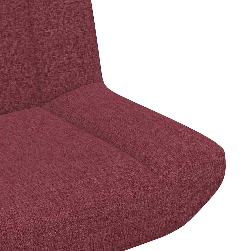 Drehstuhl Weinrot 63 x 75 x 76 cm Stoff