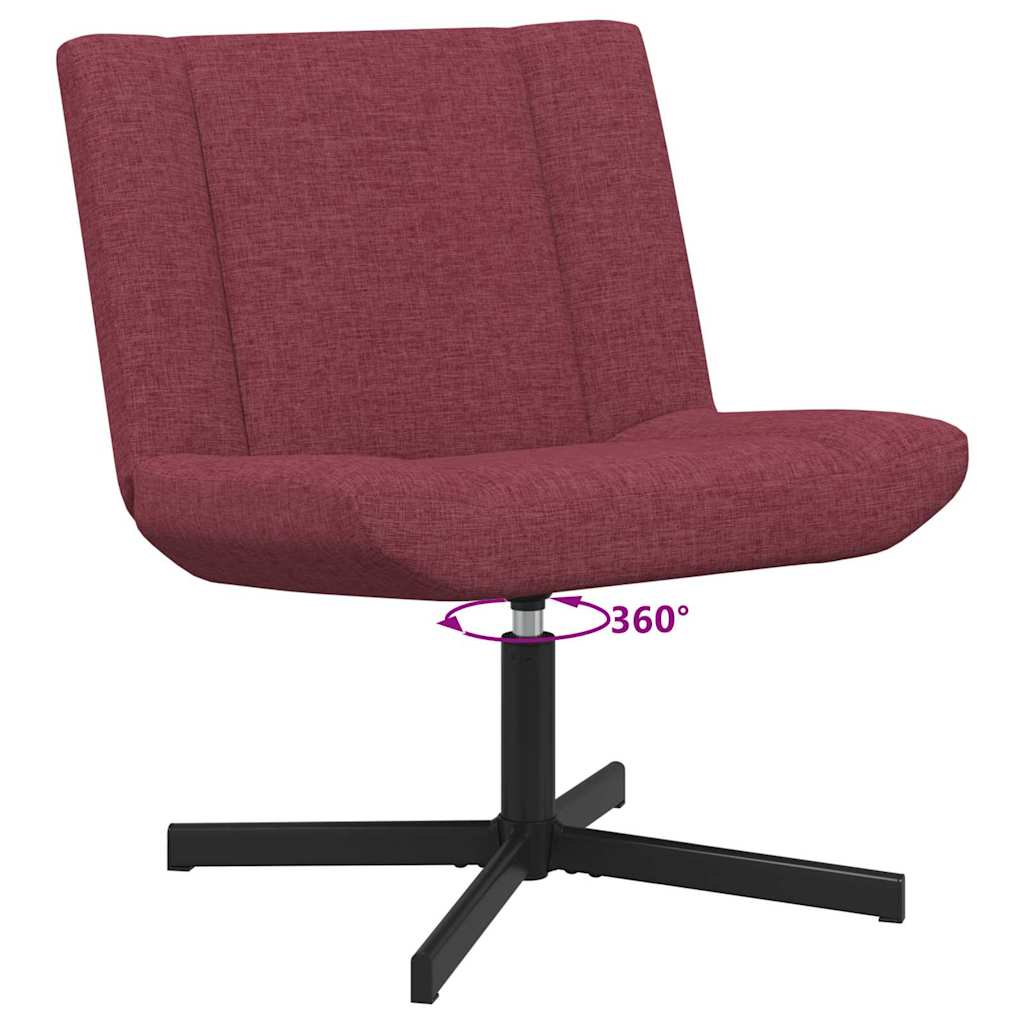 Drehstuhl Weinrot 63 x 75 x 76 cm Stoff