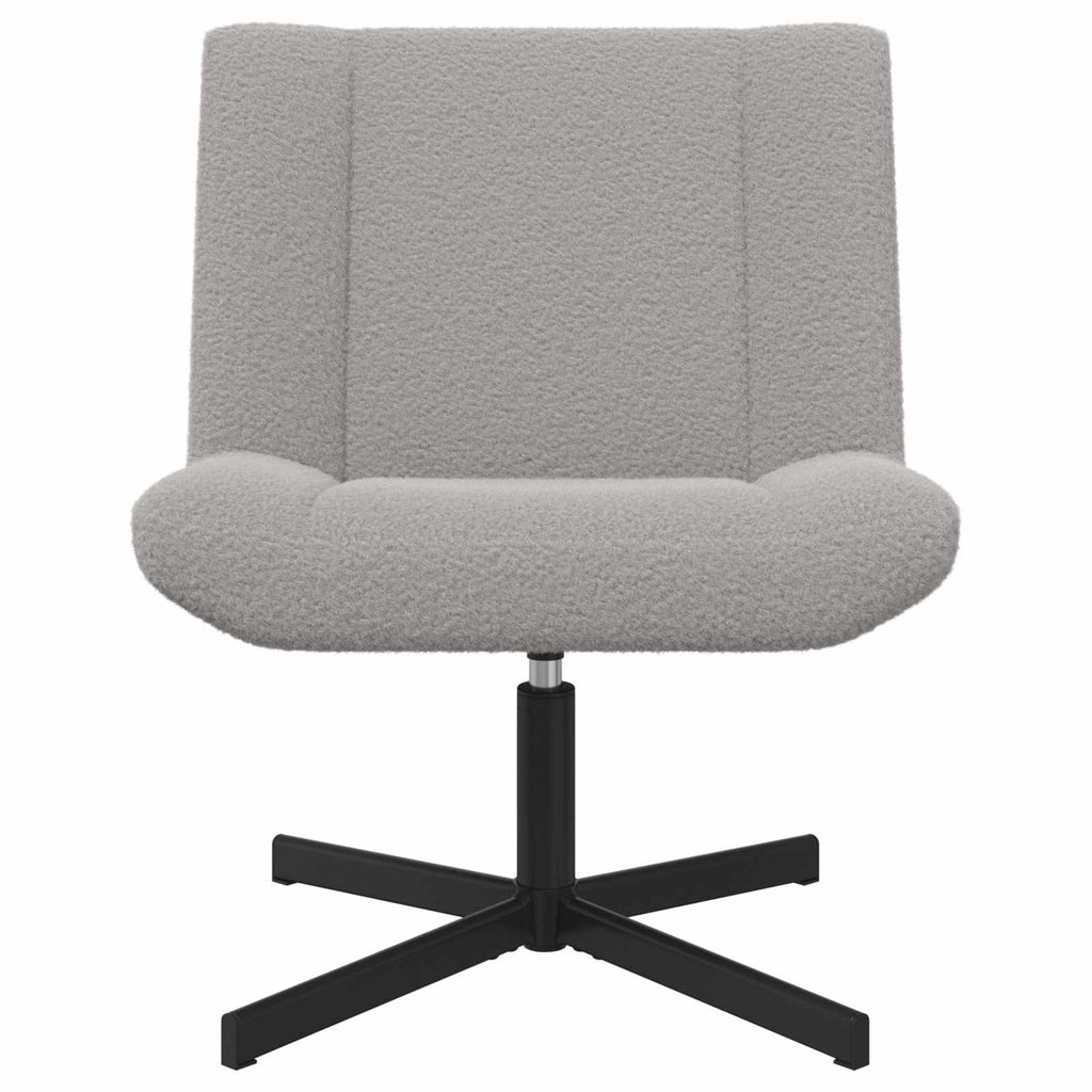 Drehstuhl Hellgrau 63 x 75 x 76 cm Schafsleder