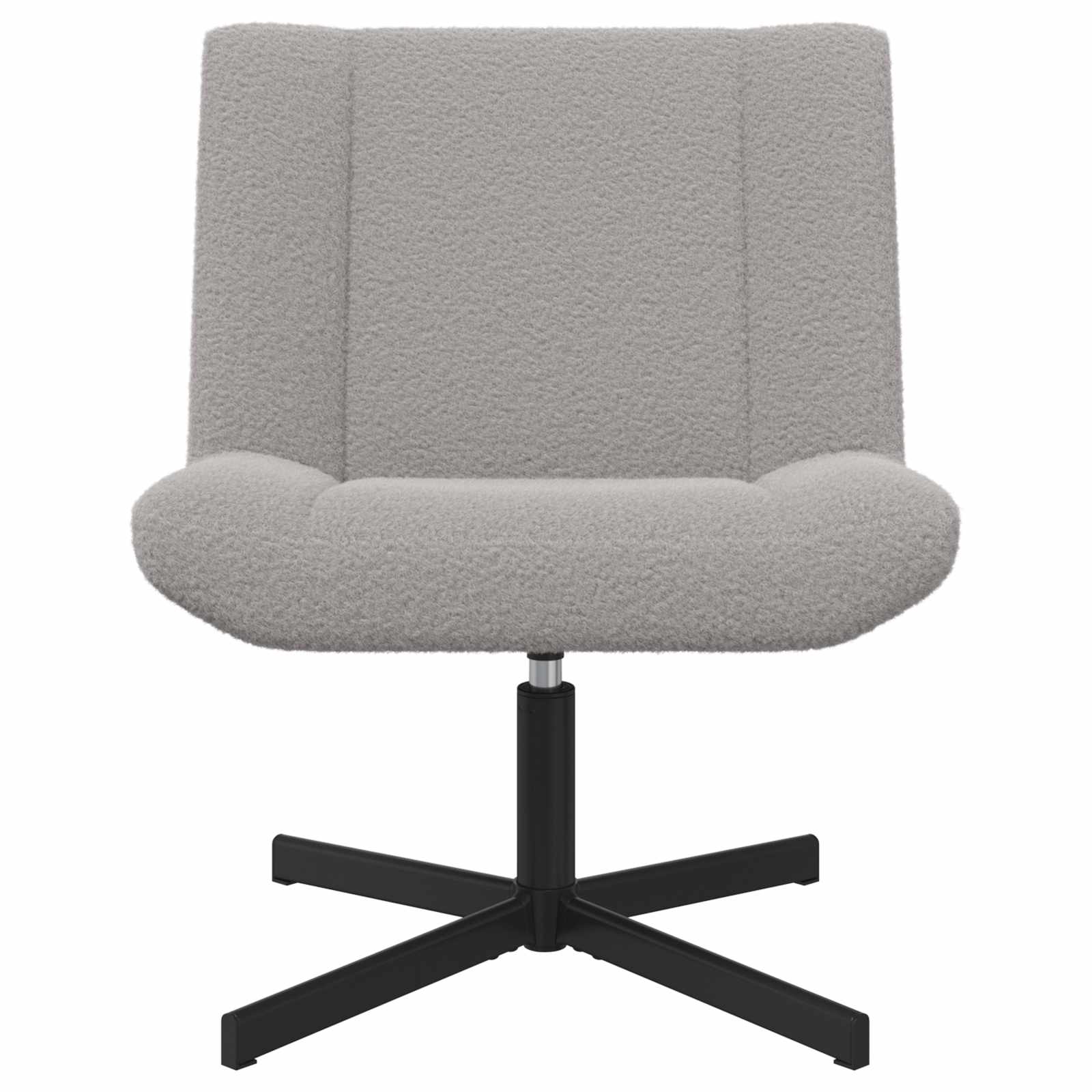 Drehstuhl Hellgrau 63 x 75 x 76 cm Schafsleder