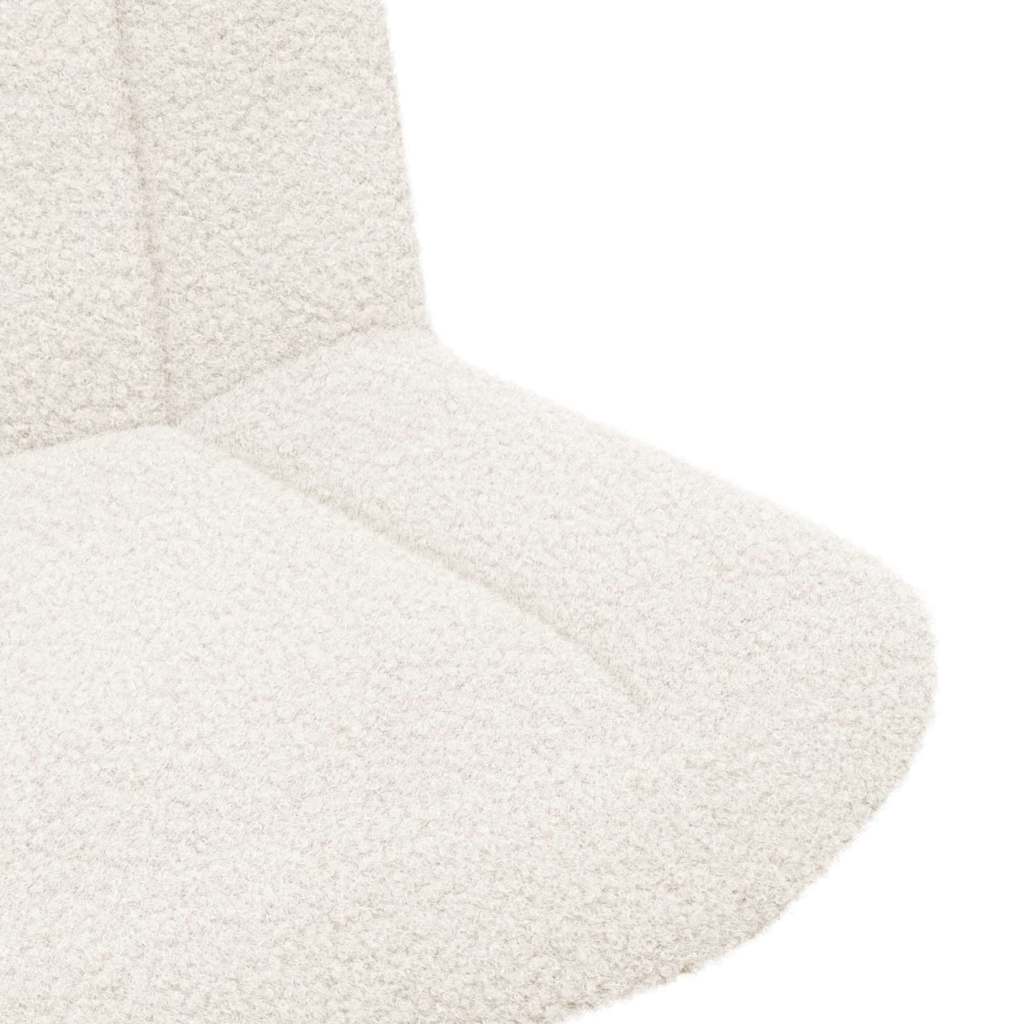 Drehstuhl Creme 63 x 75 x 76 cm Schafsleder