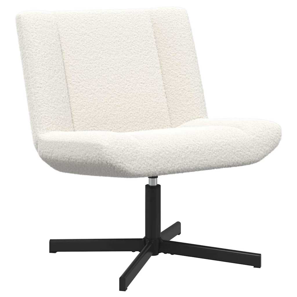 Drehstuhl Creme 63 x 75 x 76 cm Schafsleder