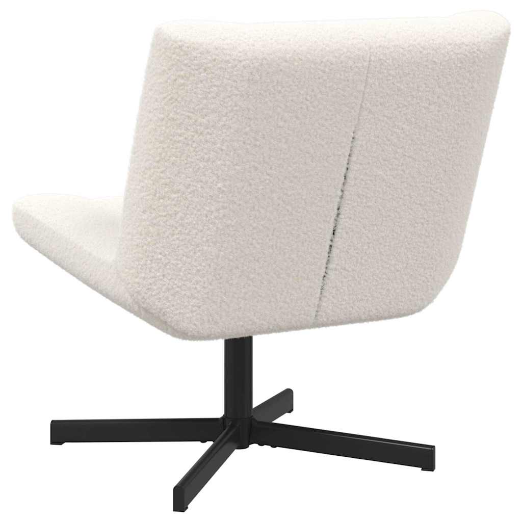 Drehstuhl Creme 63 x 75 x 76 cm Schafsleder