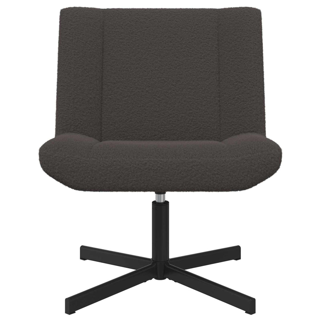 Drehstuhl Dunkelgrau 63 x 75 x 76 cm Schafsleder