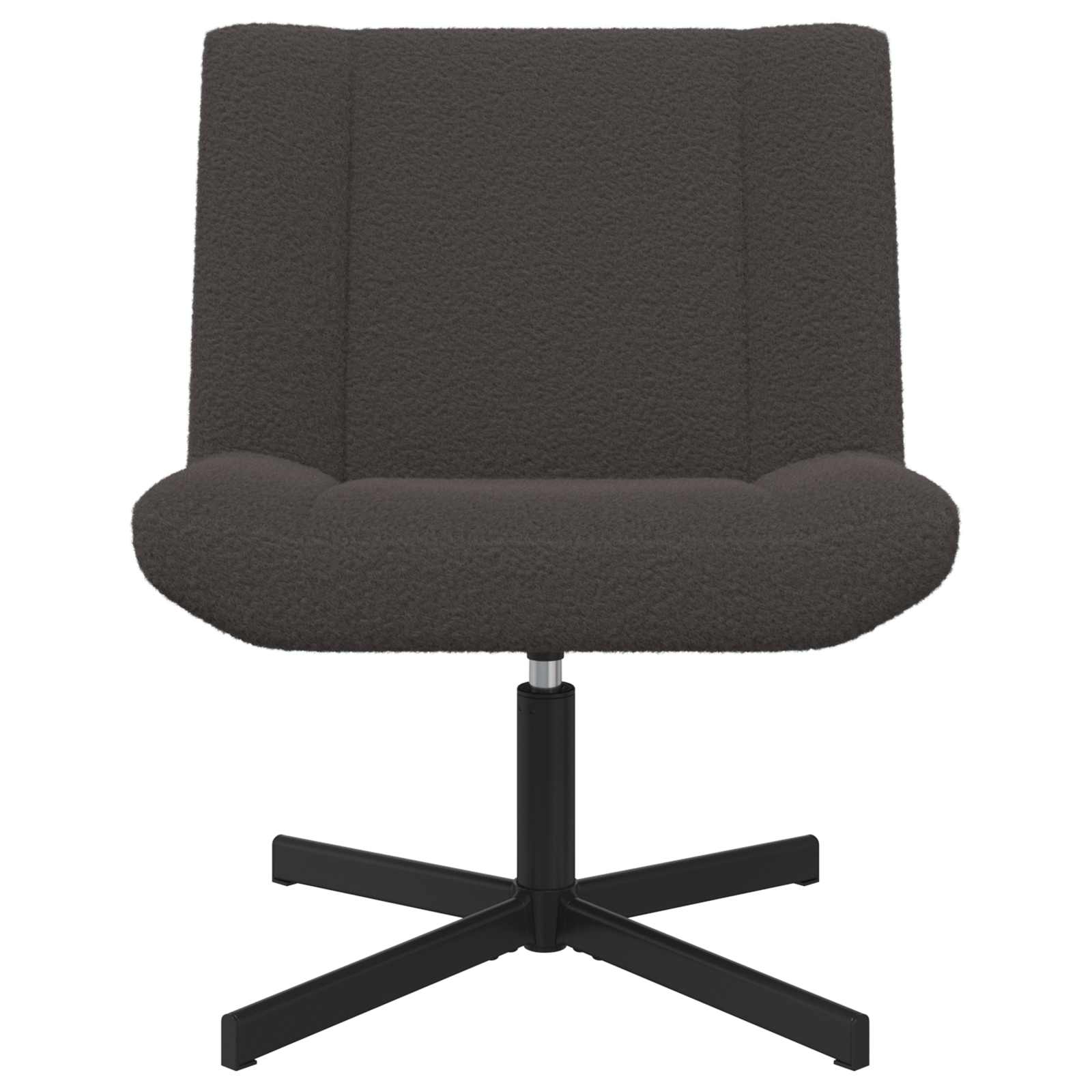 Drehstuhl Dunkelgrau 63 x 75 x 76 cm Schafsleder
