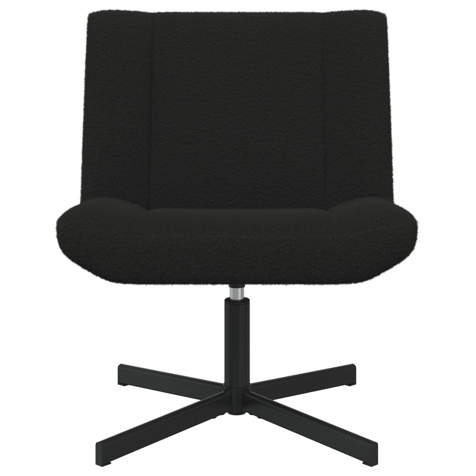 Drehstuhl Schwarz 63 x 75 x 76 cm Schafsleder