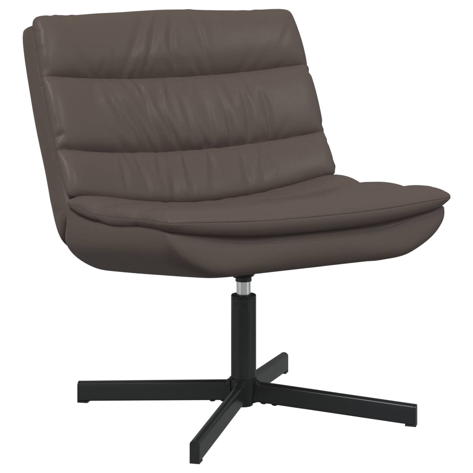 Drehstuhl Braun 63 x 75 x 76 cm Glänzendes PU