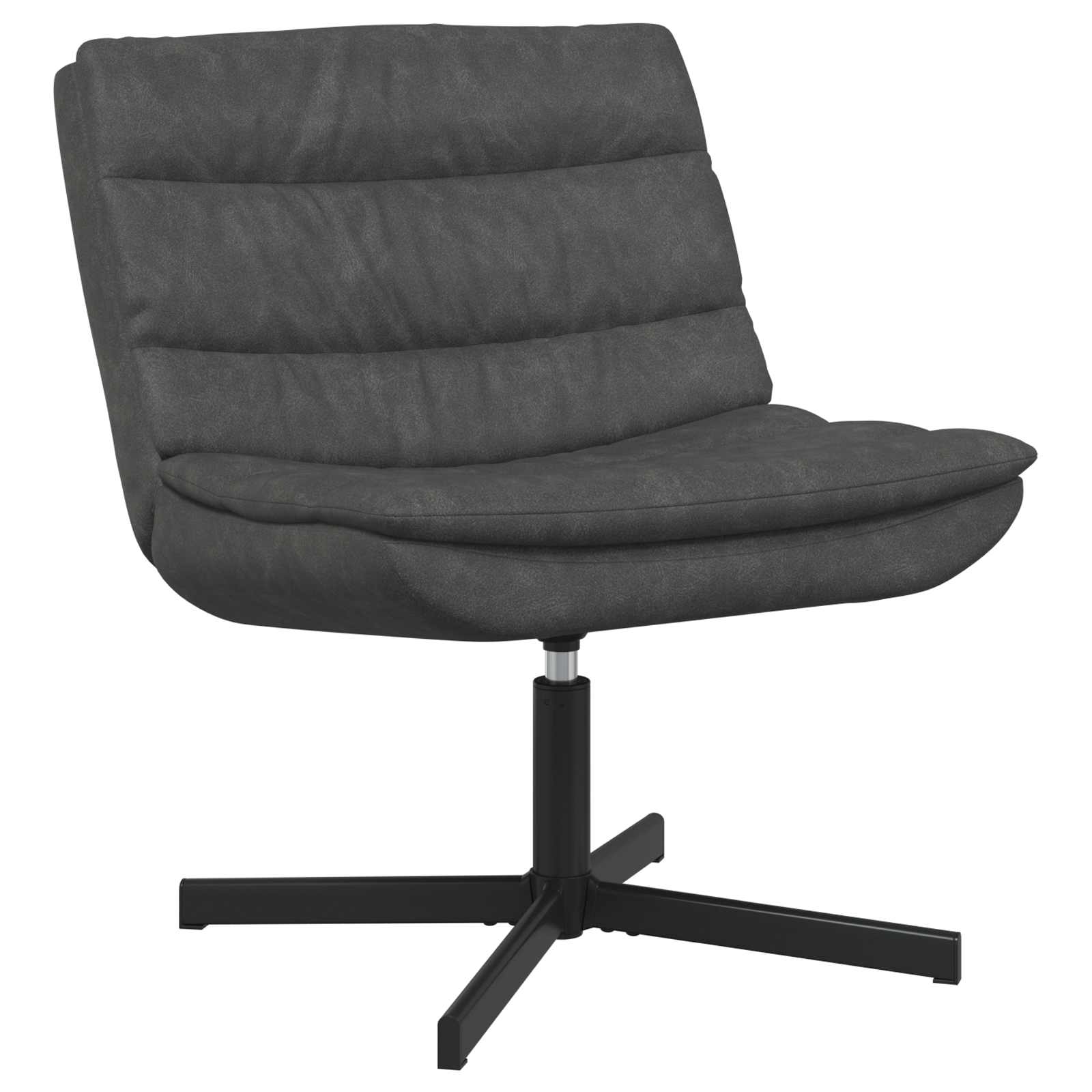 Drehstuhl Schwarz 63 x 75 x 76 cm Antikes PU