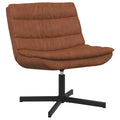Drehstuhl Braun 63 x 75 x 76 cm Antikes PU