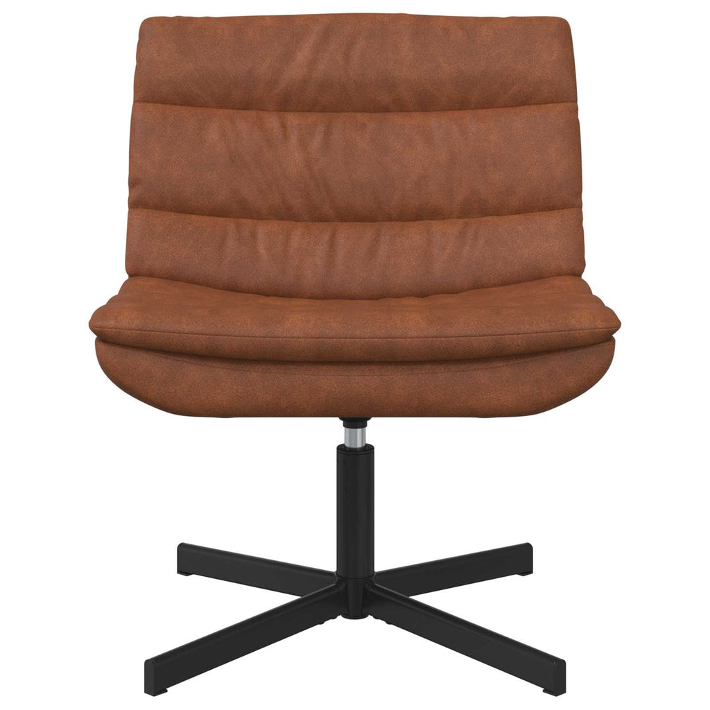 Drehstuhl Braun 63 x 75 x 76 cm Antikes PU
