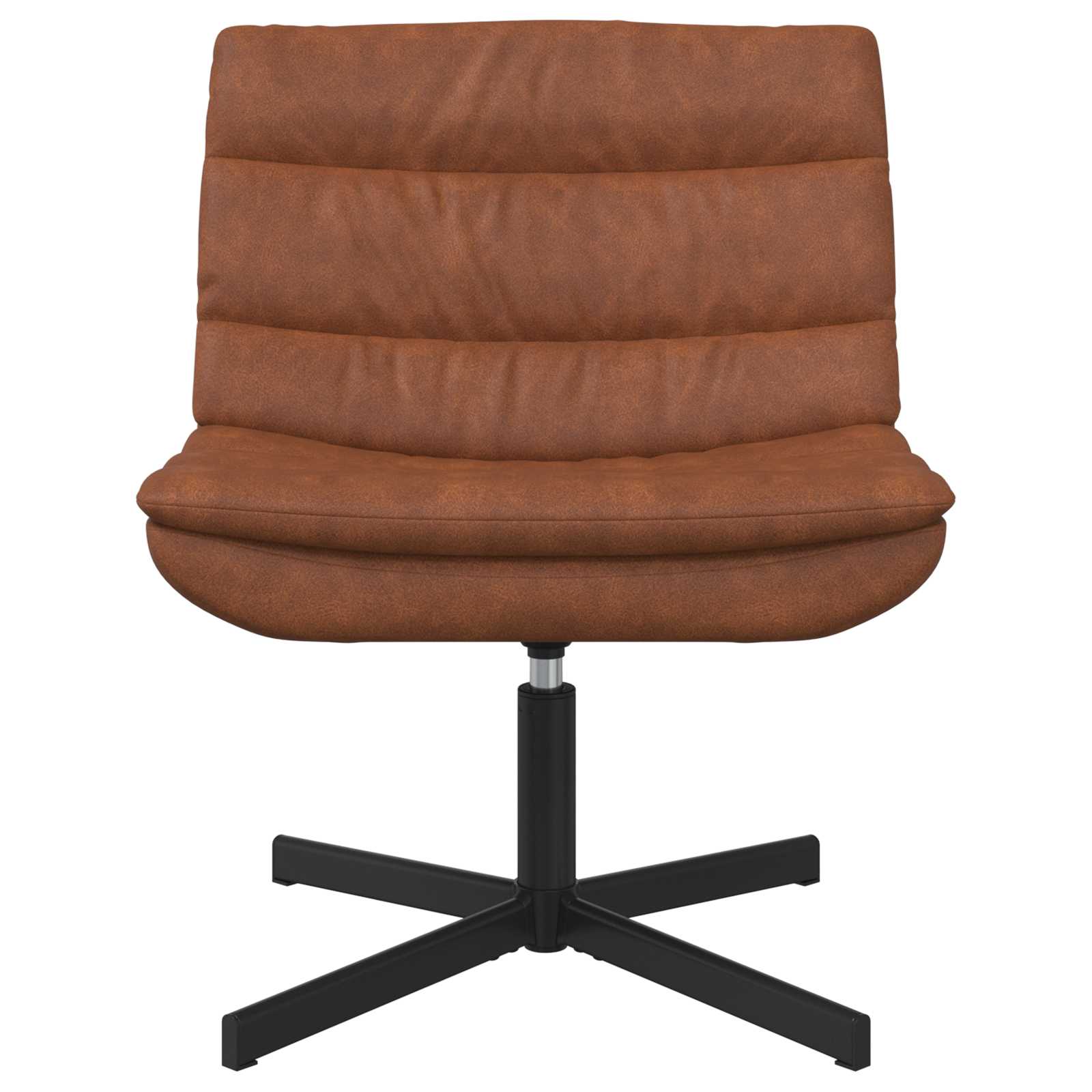 Drehstuhl Braun 63 x 75 x 76 cm Antikes PU