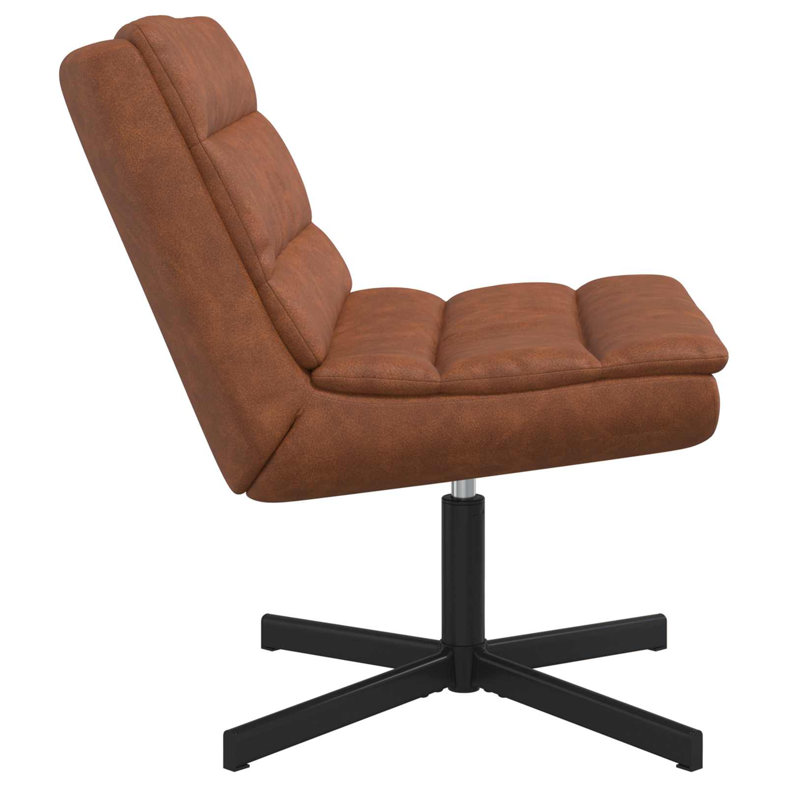 Drehstuhl Braun 63 x 75 x 76 cm Antikes PU