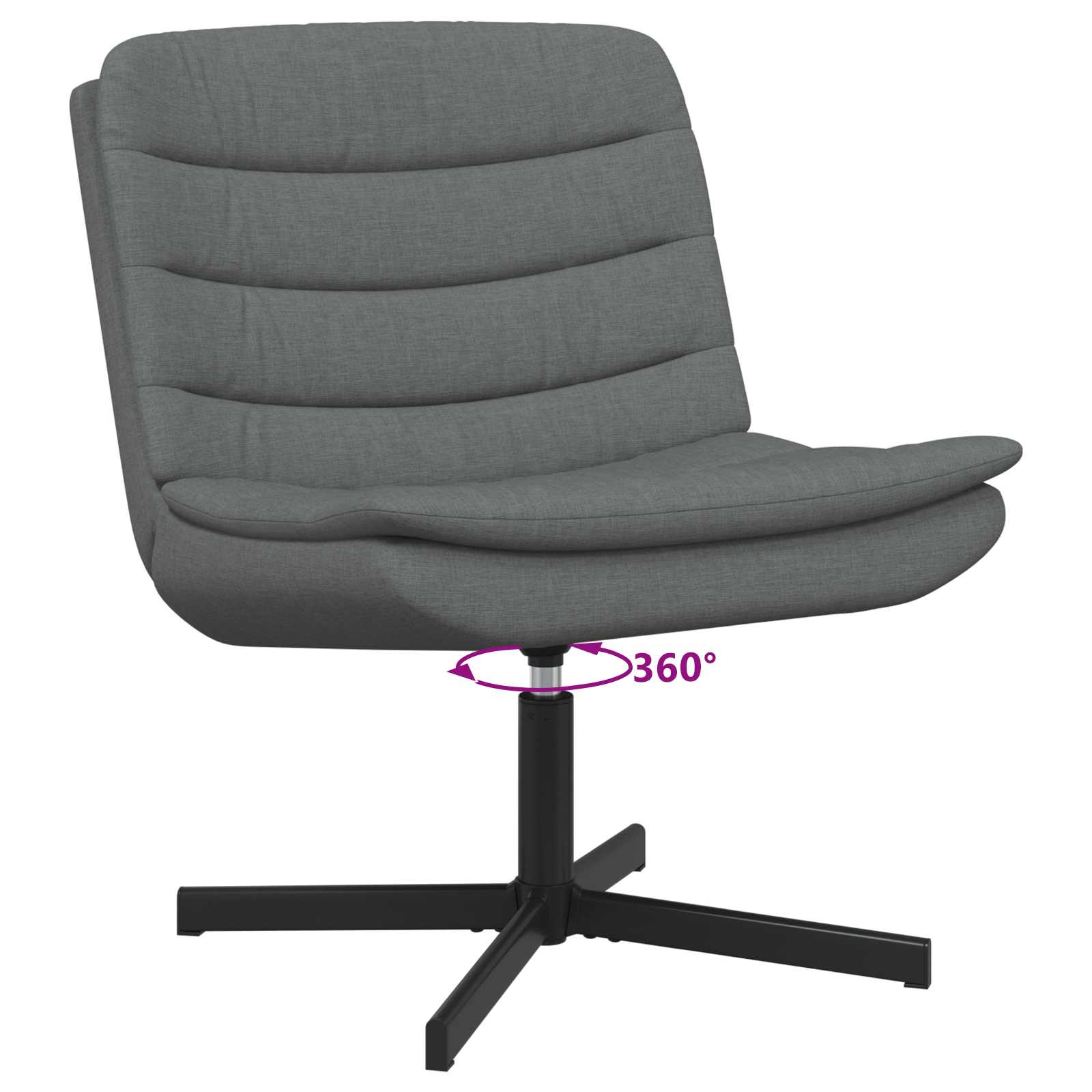 Drehstuhl Dunkelgrau 63 x 75 x 76 cm Stoff