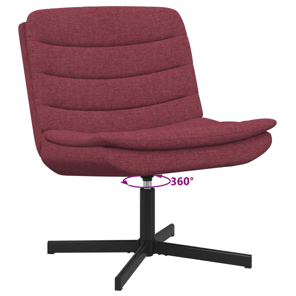 Drehstuhl Weinrot 63 x 75 x 76 cm Stoff