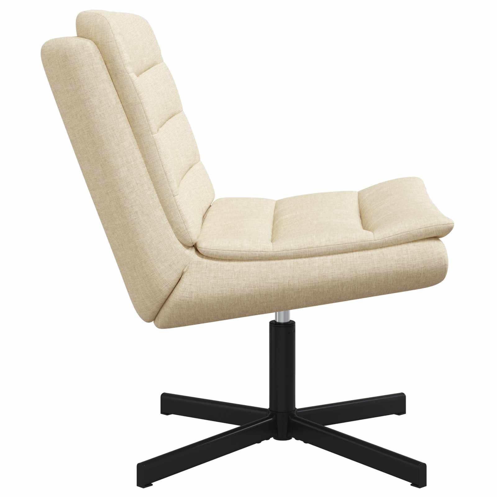 Drehstuhl Creme 63 x 75 x 76 cm Stoff