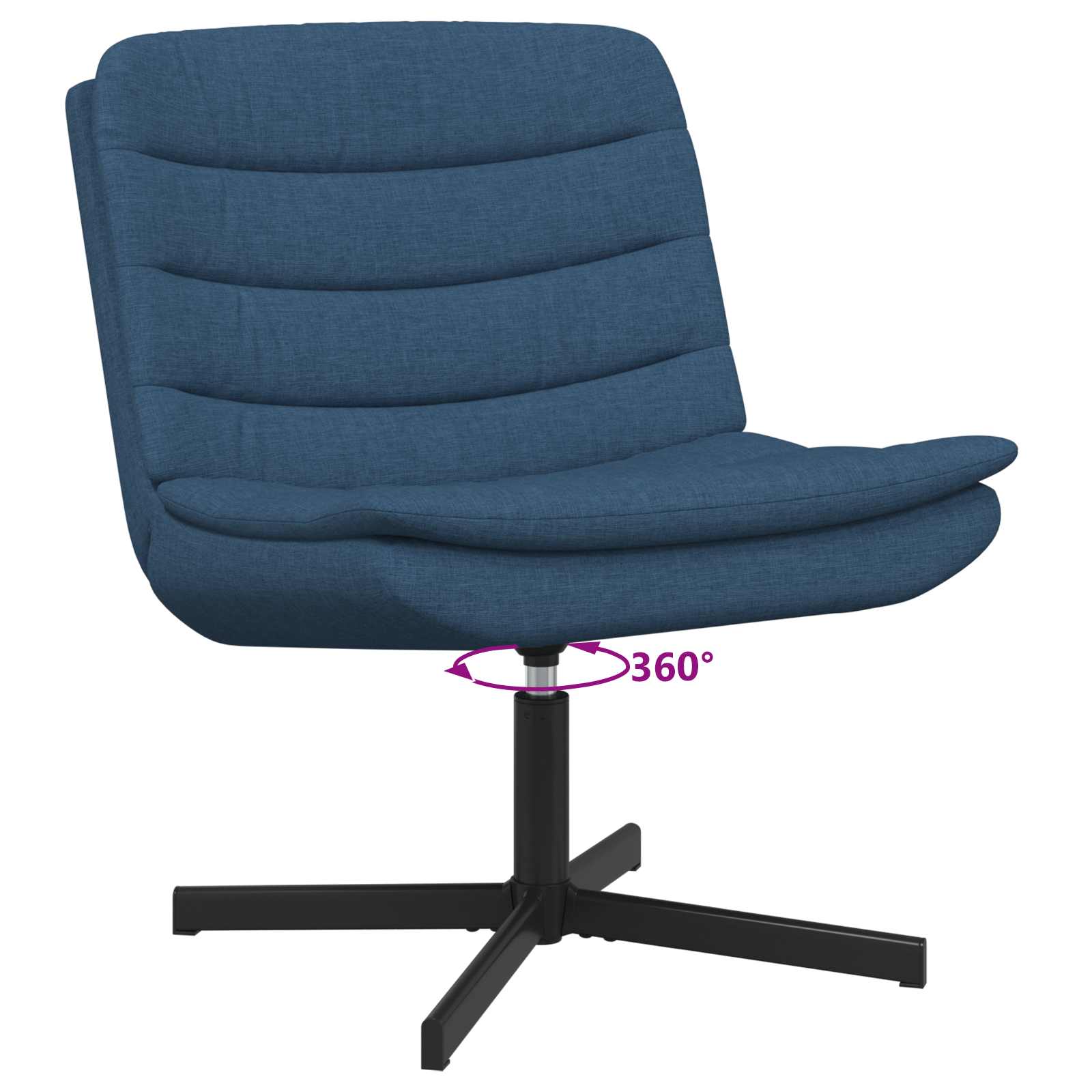 Drehstuhl Blau 63 x 75 x 76 cm Stoff