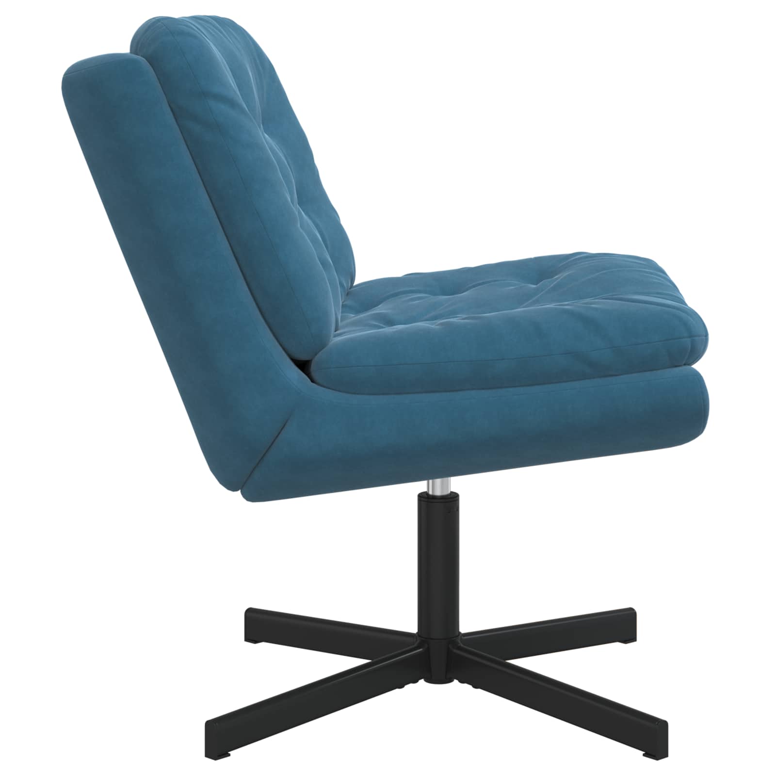 Drehender Entspannungsstuhl Blau 63 x 75 x 76 cm Samt