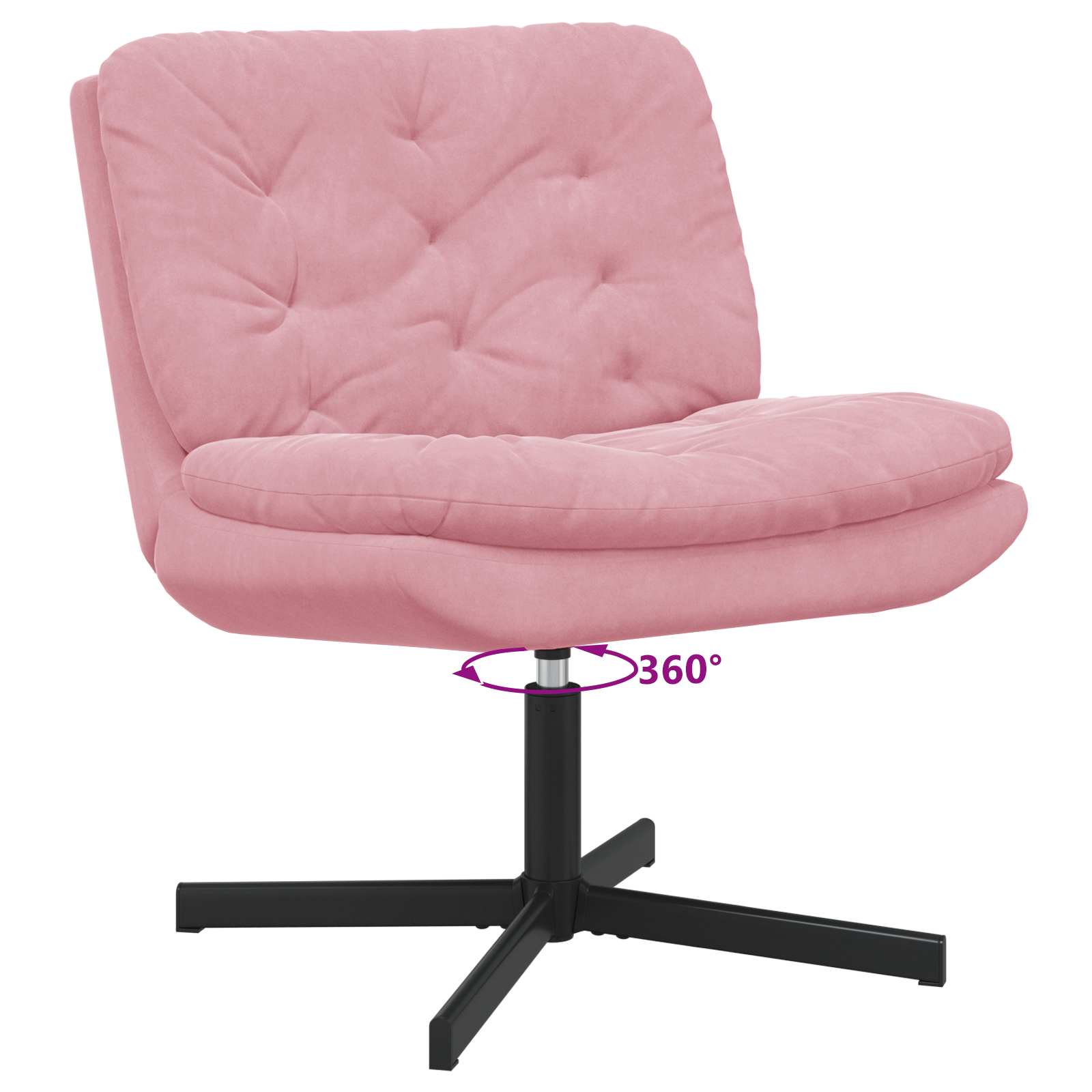 Drehender Entspannungsstuhl Rosa 63 x 75 x 76 cm Samt